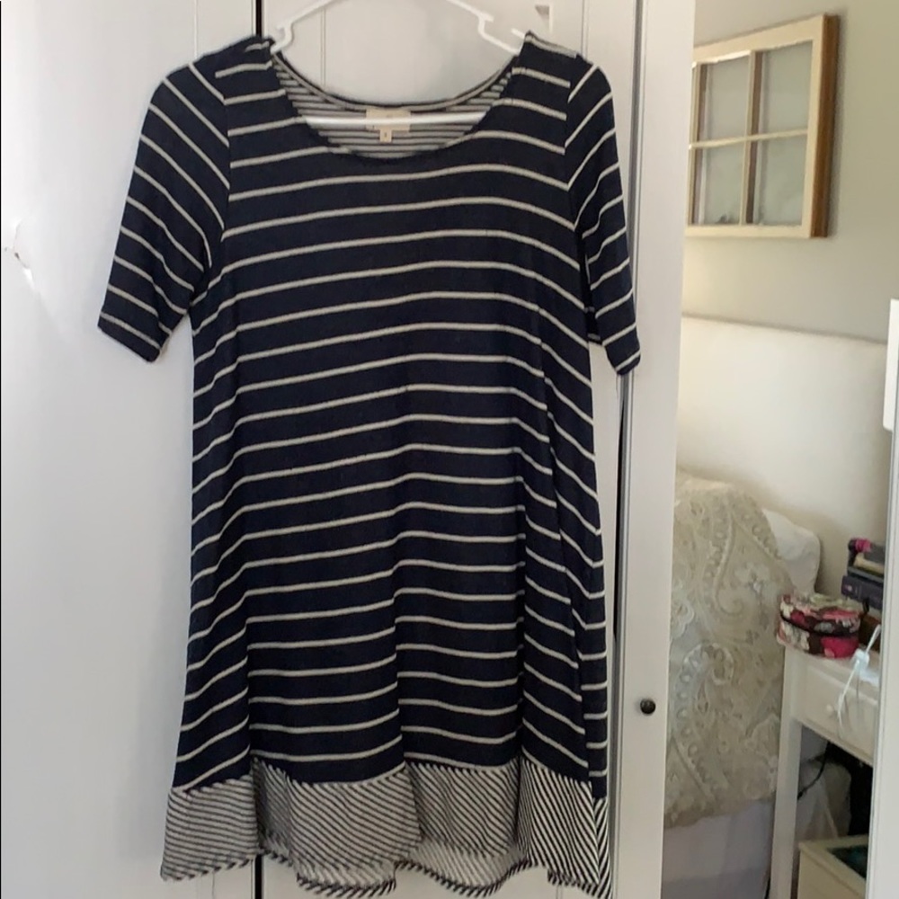 Anthropologie Puebla striped sweatshirt dress SM